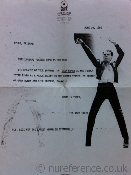 7206P Picture Disc Promo Letter.